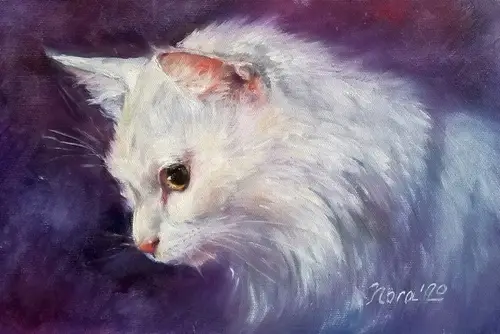 White Cat Portrait Customization