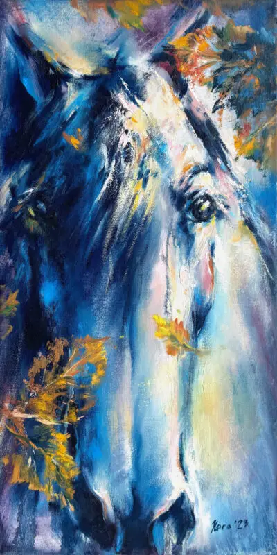 October Horse Portrait oil painting