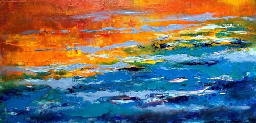 Hot Beach seascape oil painting